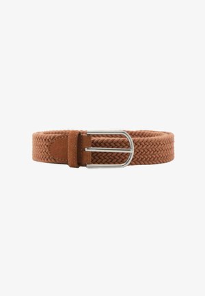 Mango, ADULT - Braided belt - brown