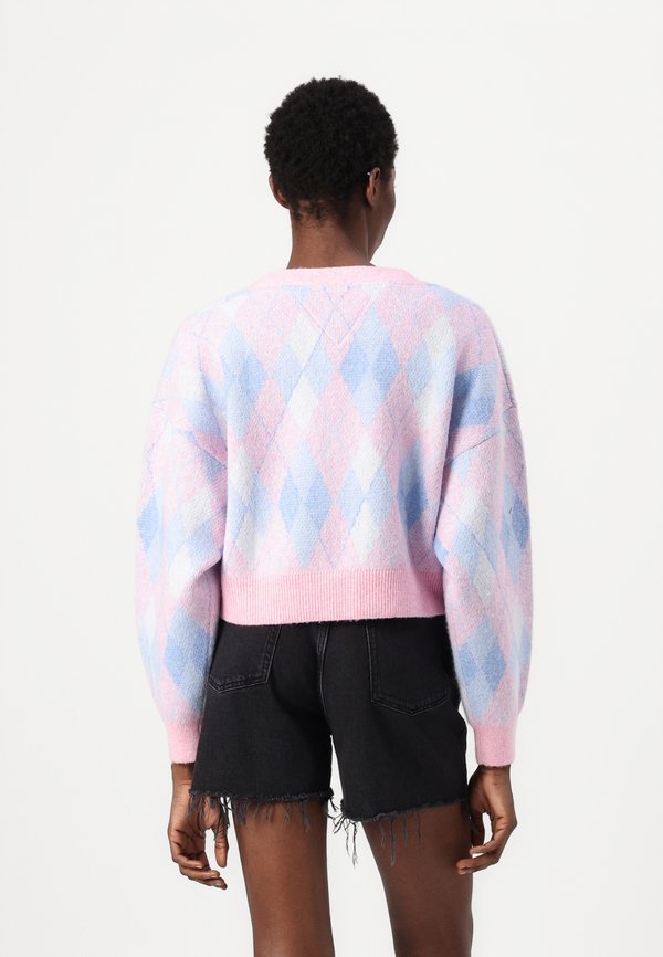 CROP ARGYLE  - Cardigan2