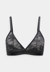 REPEAT LOGO FLORAL LACE TRIANGLE BRA - Τριγωνικό σουτιέν - black