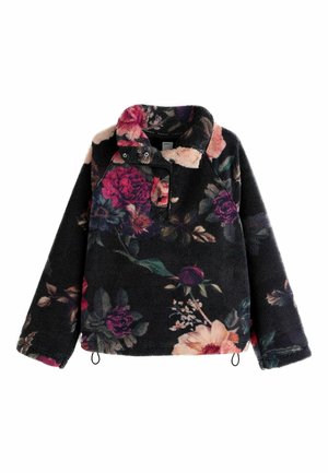 PRINTED BORG - Fleecepaita - black floral