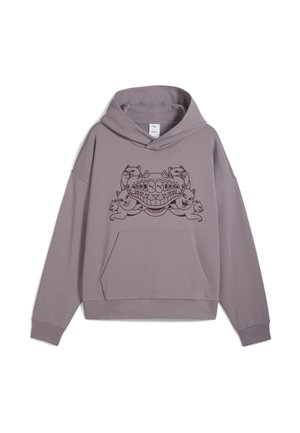 X RIPNDIP BOXY GRAPHIC TR - Hættetrøje - plum jam