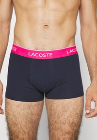 Lacoste 3 PACK - Boxer alsónadrág - bleu marine/vert fonce/orange