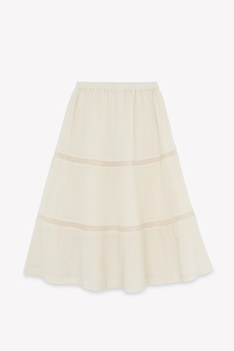 Bonton A-lijn rok crème Bonton A-lijn rok crème