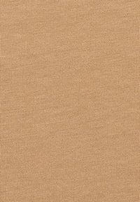 Beige ribbed fabric with a fine, textured surface. The material features a consistent pattern of vertical lines, offering a soft appearance.