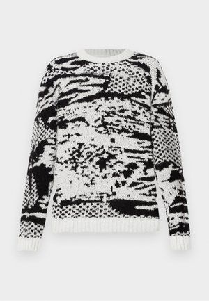 PANKU SWEATER UNISEX - Jumper - white/black