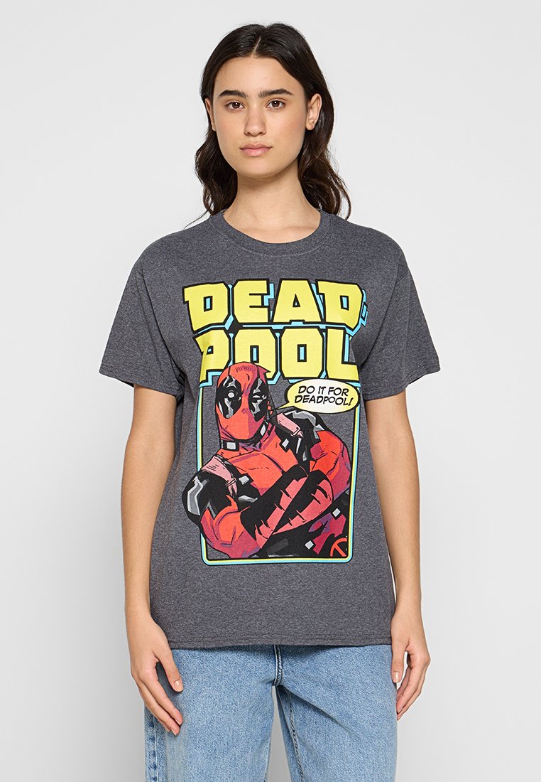 Marvel T-shirt con stampa grigio scuro
