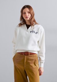 Polo Ralph Lauren LOGO FLEECE QUARTER ZIP - Mikina - nevis