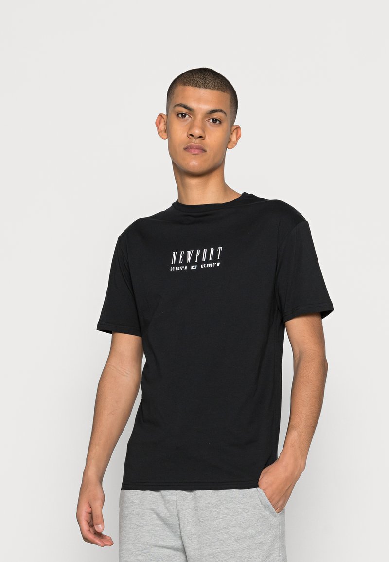 Newport Bay Sailing Club NEWPORT Triko s potiskem black/černá