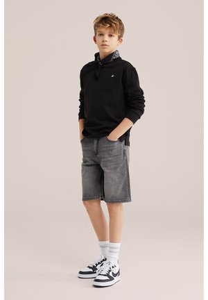 WE Fashion RIDGE - Denimové šortky - dark grey