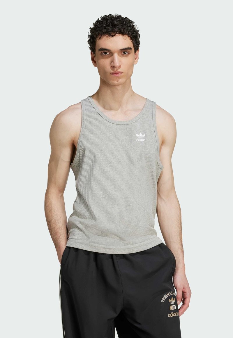 adidas Originals ESS TANK - Top - medium grey heather white