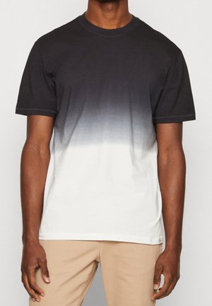 Koszulka z krótkim rękawem z gradientem od czarnego do białego. Wykonana z miękkiego materiału, posiada klasyczny okrągły dekolt i minimalistyczne detale przeszyć.