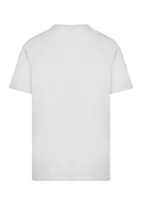 Hvid bomulds t-shirt med rund hals, korte ærmer og et enkelt, udekoreret design. Glat tekstur med en afslappet pasform.