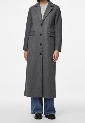 Klasický kabát - mottled dark grey