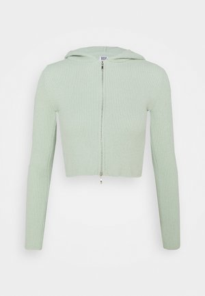 HOODED FLUFF ZIP UP - Neuletakki - sage