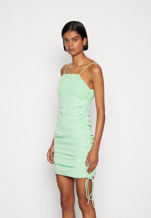 GATHERED STRAPPY MINI DRESS  - Vestido de cocktail / Vestido de festa - green