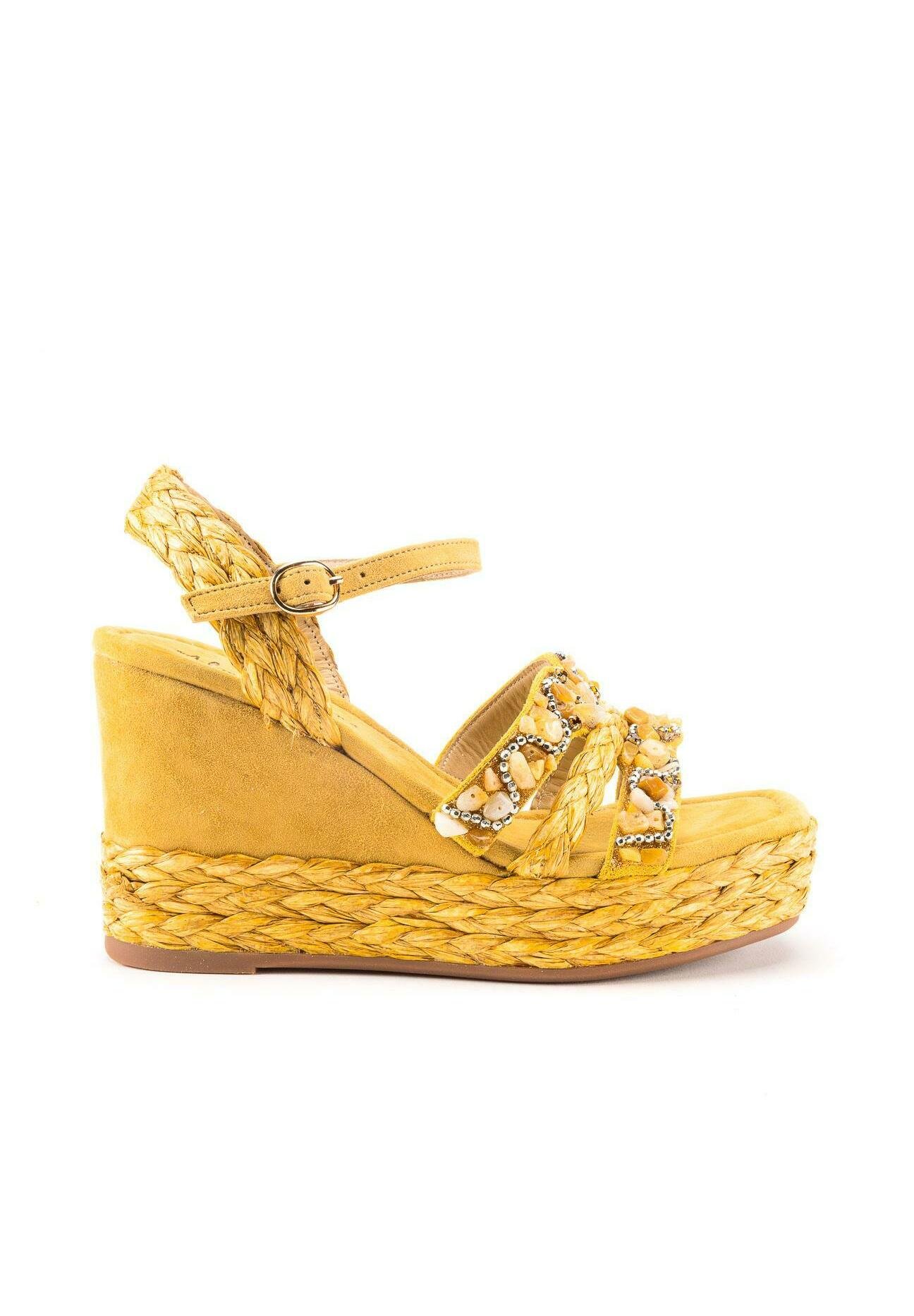 mustard yellow wedge