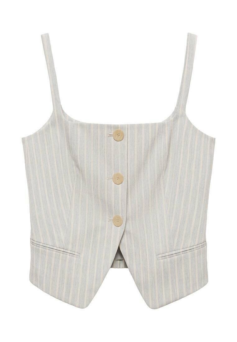 Mango Bodywarmer lichtblauw