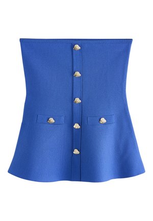 Next, REGULAR FIT - SMART KNIT PEPLUM BANDEAU TOP . - Top - blue