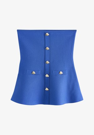 Next, REGULAR FIT - SMART KNIT PEPLUM BANDEAU TOP . - Top - blue
