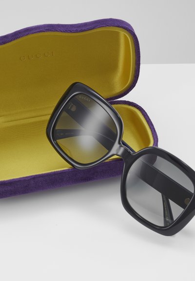 Gucci WEB GG SQUARE ACETATE SUNGLASSES - Päikeseprillid - black/blue/grey