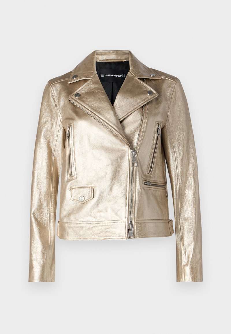 Karl Lagerfeld Leren jas goudkleurig