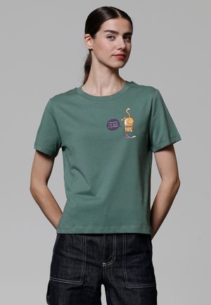 FUNNY CAT - T-Shirt print - green bay