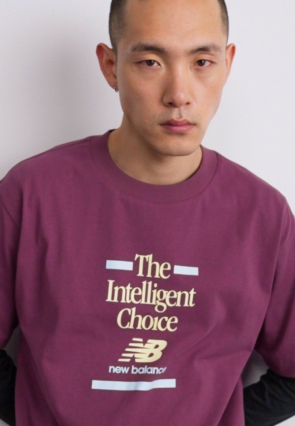 ATHLETICS RELAXED CHOICE - Print T-shirt - faded plum2