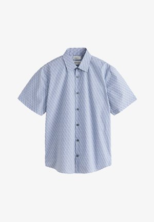 Next, REGULAR FIT - SHORT SLEEVE SHIRT . - Pluus - blue geometric