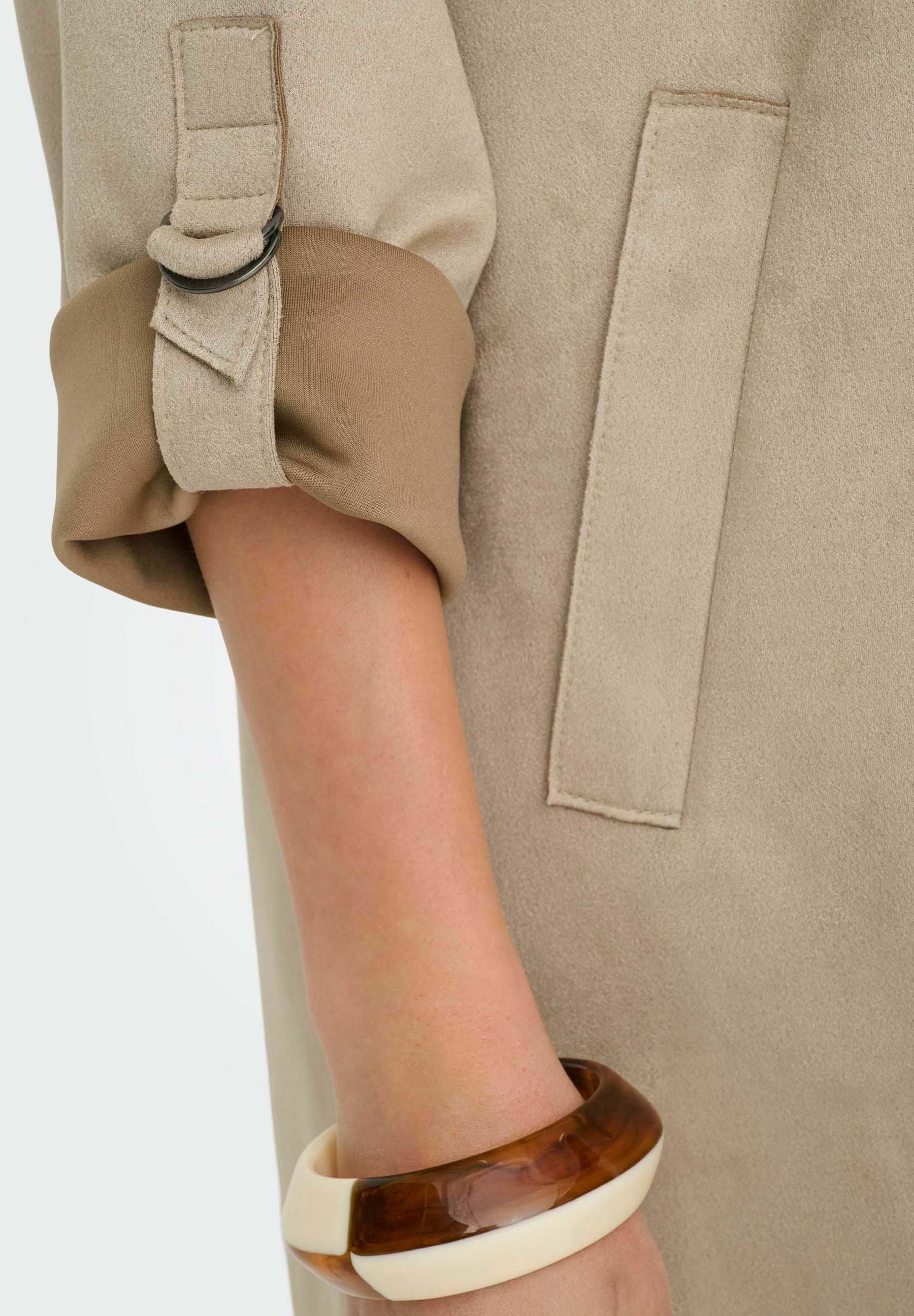 Manteau En Faux Daim Onlyline Life CC OTW - Long, Col à Revers - Pour Femme - 11
