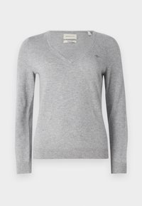 EXTRAFINE V NECK - Maglione - grey