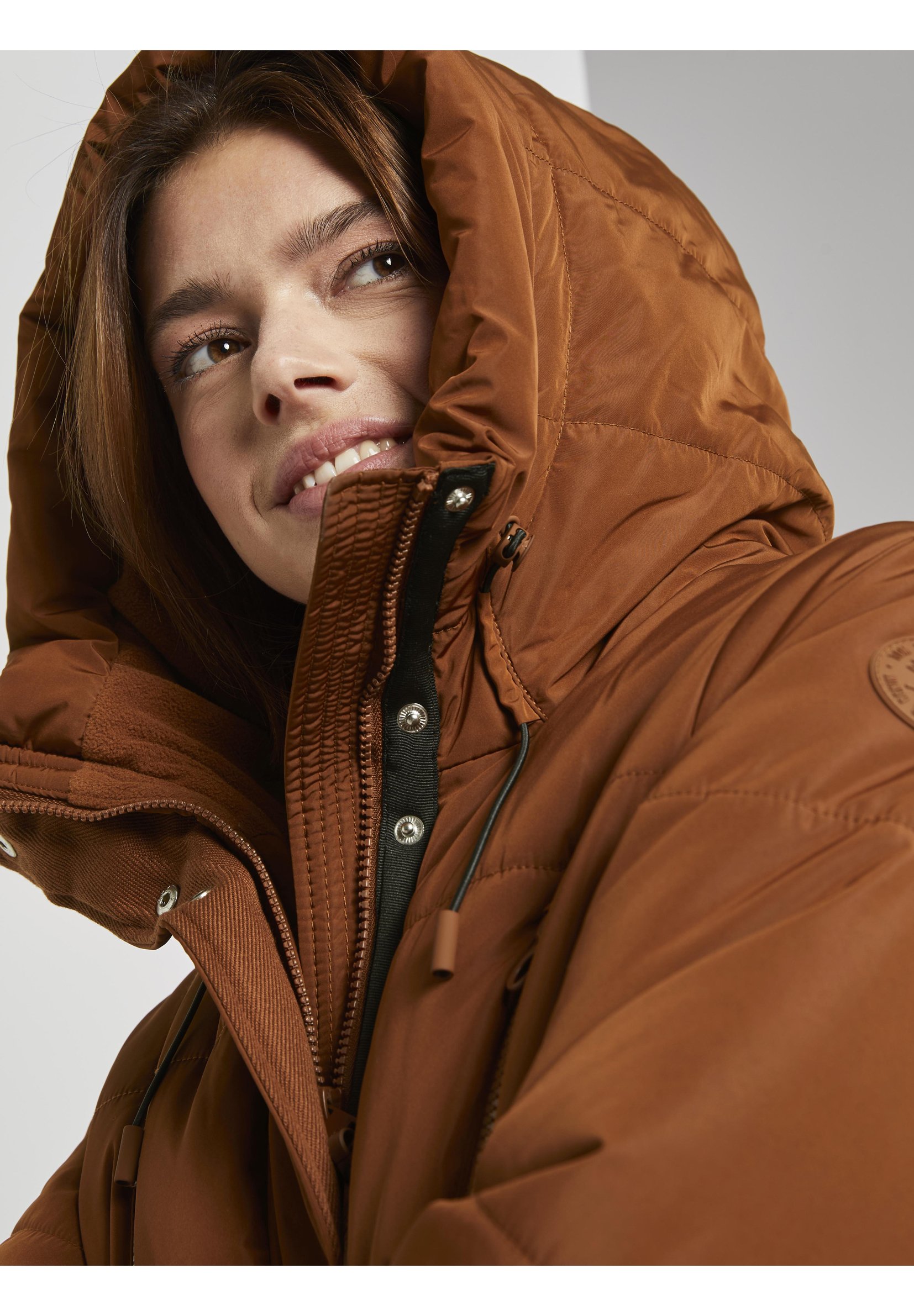 tom tailor denim hooded quilted jacket