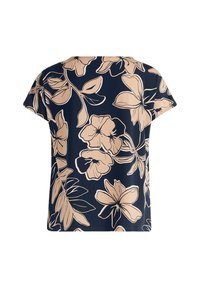 Betty Barclay MIT WASSERFALLAUSSCHNITT - Print T-shirt - dark blue beige
