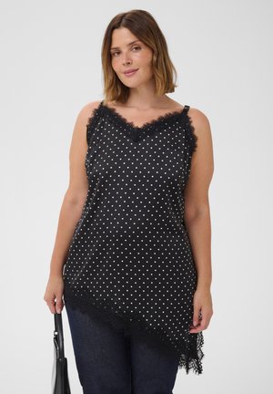 Kaffe Curve, KCMISSU TOP - Débardeur - black w white dot