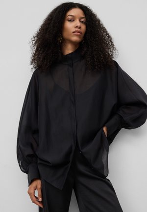 OVERSIZED SEMI-SHEER   - Camicia - black