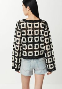 Next LONGE SLEEVE - REGULAR FIT - Strickjacke - black white