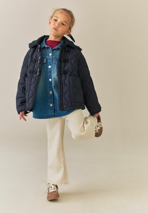 Next, REGULAR FIT - SHOWER RESISTANT CORDUROY COLLAR DUFFLE COAT - Winterjacke - navy