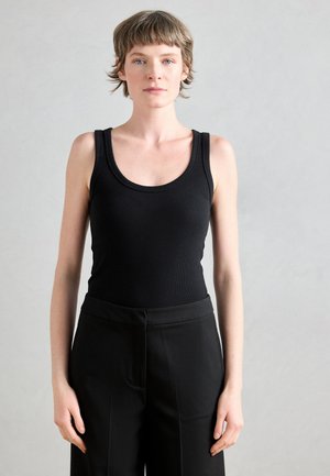 DEEP ROUND NECK - Μπλούζα - black
