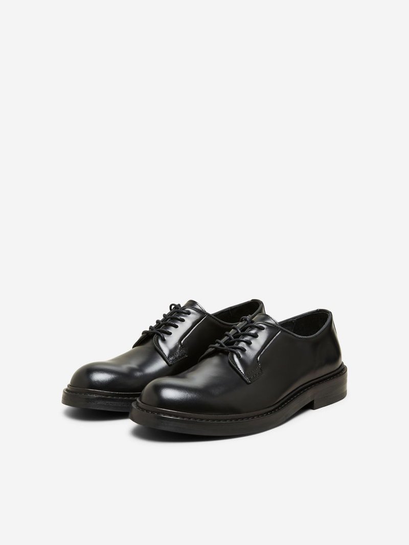 Selected Homme Pensko med snøring black/svart
