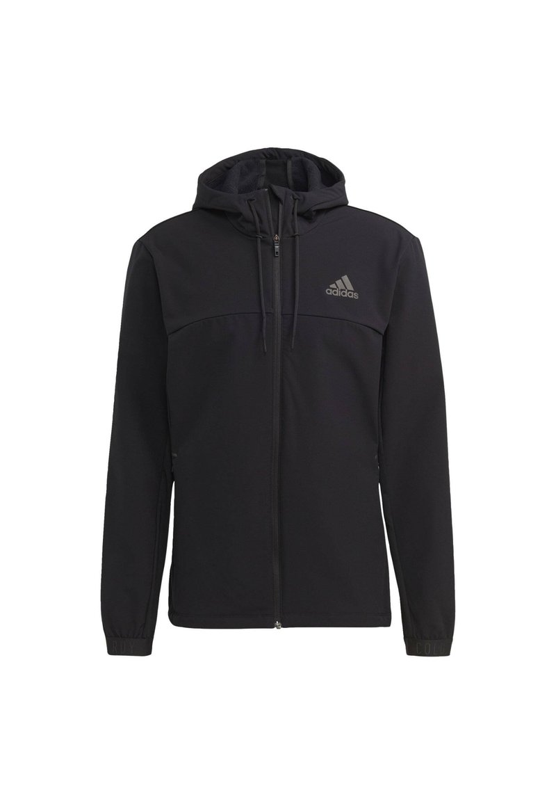 adidas Performance COOL READY WORKOUT HOODIE black/schwarz Sweatjacke - FULL - ZIP