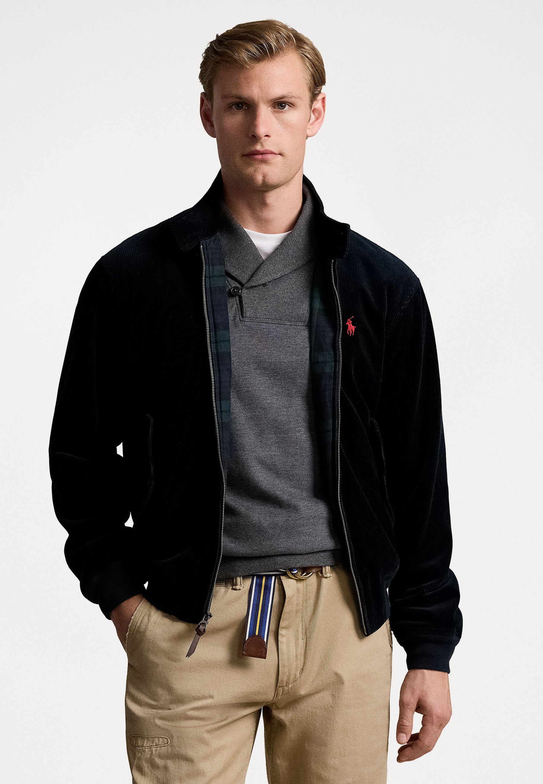 Polo Ralph Lauren CORDUROY JACKET - Bomber Jacket - aviator navy  