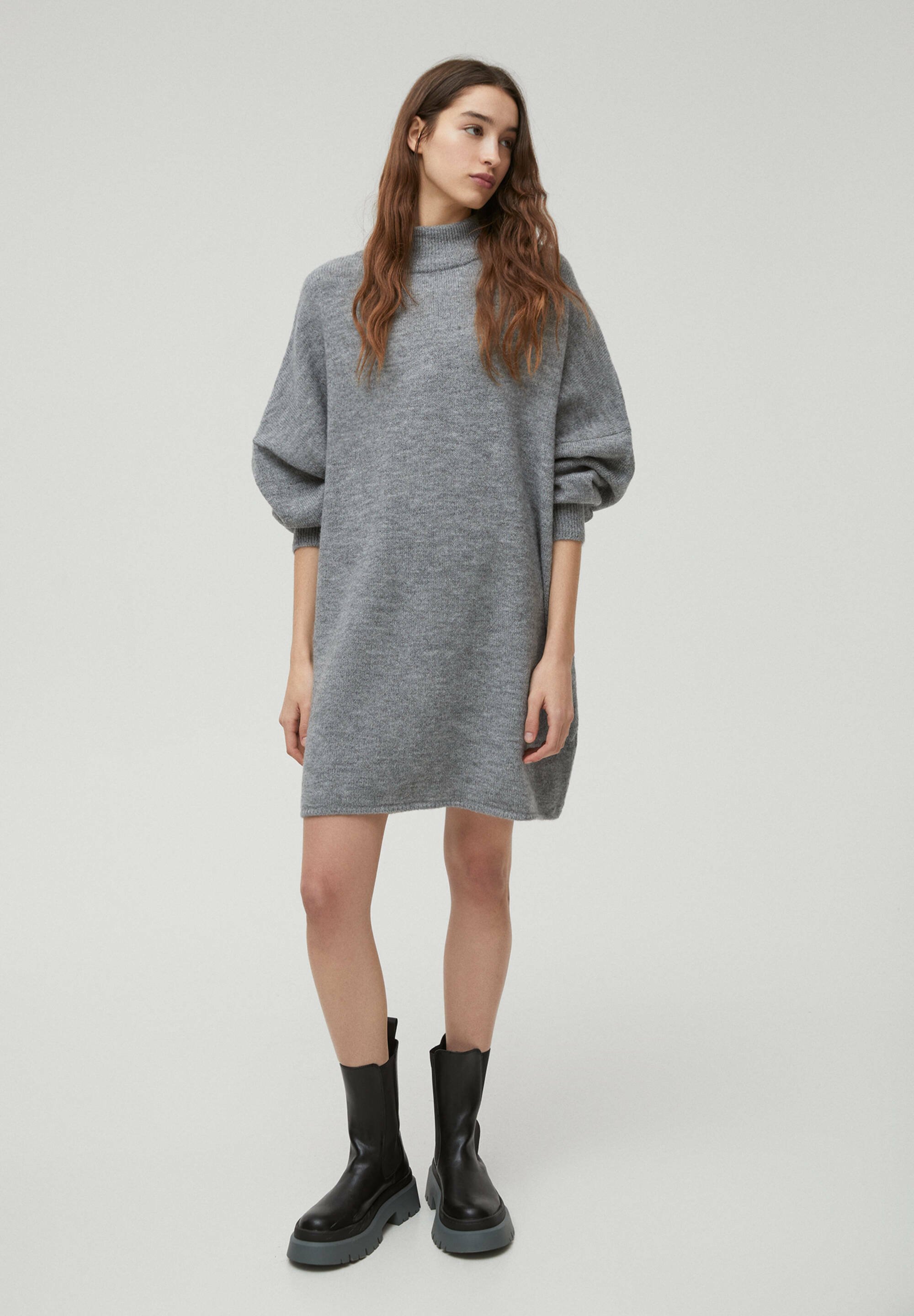 PULL\u0026BEAR Strickkleid - grey/grau - Zalando.de