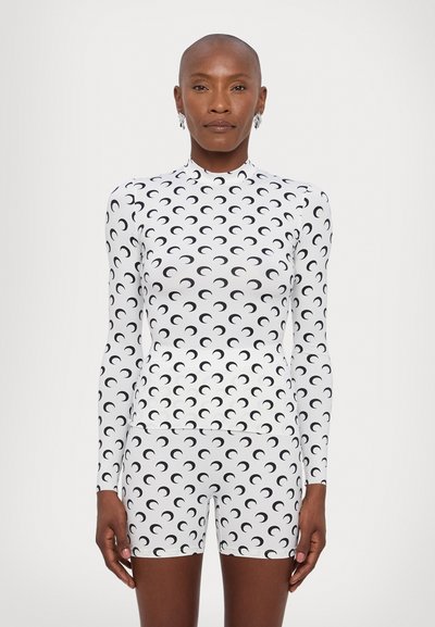 MARINE SERRE T-shirt à manches longues - optical white