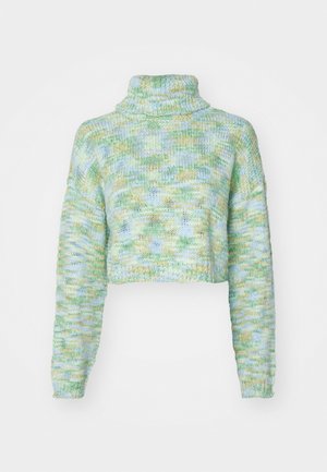 ONLY, ONLELOISE CROP ROLLNECK - Pulóver - absinthe green
