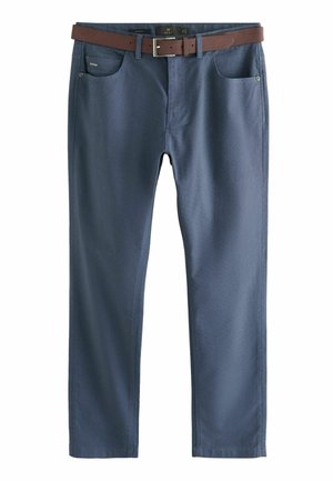 BELTED PRINTED STYLE SLIM FIT - Housut - blue