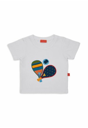 CREW NECK WITH RACKET EMBROIDERY - T-shirt con stampa - bianco