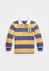 STRIPED COTTON JERSEY RUGBY SHIRT - Polo majica - radiant gold/classic blue