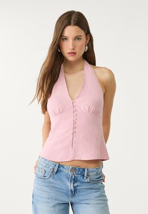 HALTER WITH BUTTONS  - Bluse - light pink