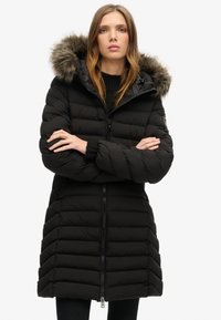 Superdry & Co FUJI HOOD MID LENGTH - Abrigo de invierno - black