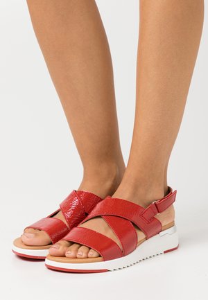 WOMS - Wedge sandals - red