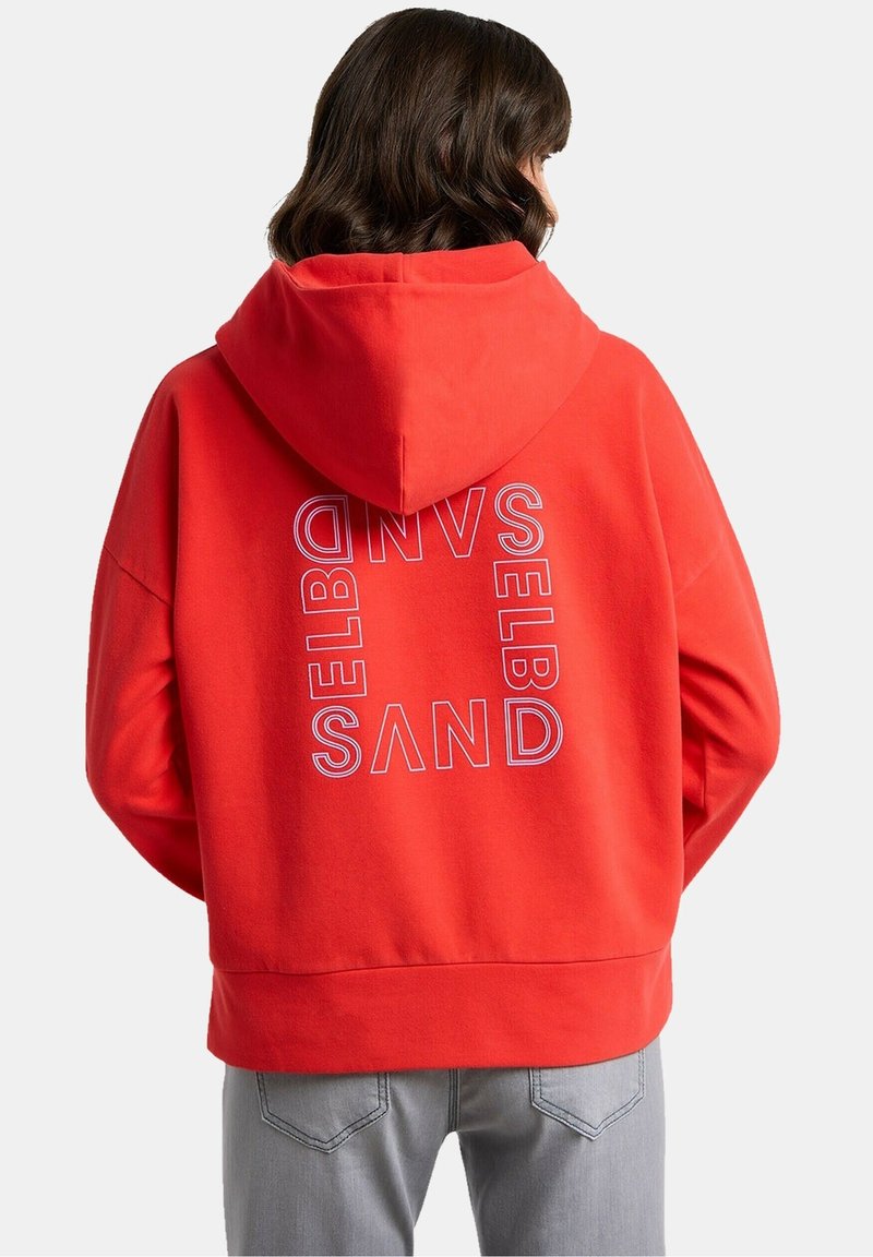 Elbsand Felpa con cappuccio - red
